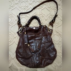 100% Leather Chocolate Brown orYANY handbag/satchel/bucket bag/crossbody